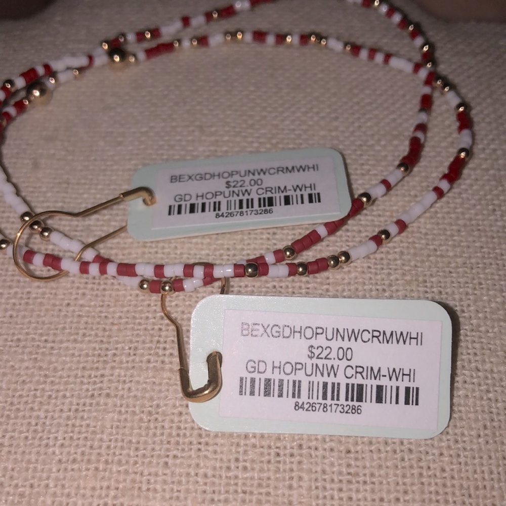 2 ENewton Extends Gameday Bracelets NWT crimson and white - Picture 2 of 4